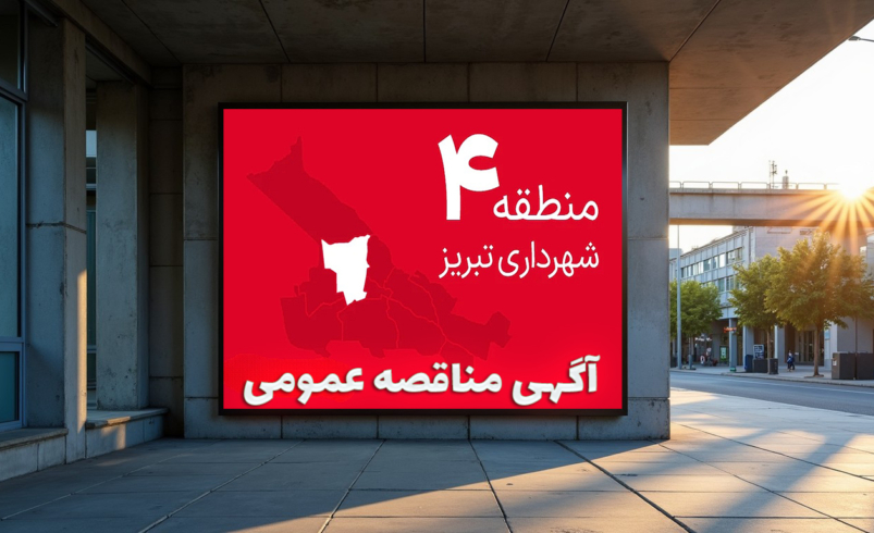 آگهی مناقصه عمومی شهرداری منطقه 4 تبریز